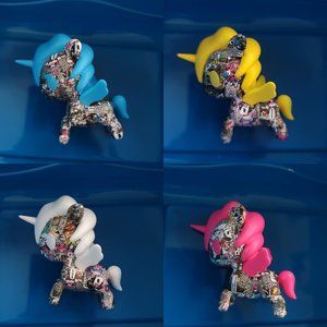 tokidoki Manga Mania Unicorno (Open) Blind Box Vinyl Figure Set of 4